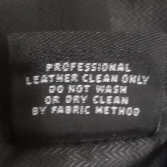 Roundtree & Yorke Black Lambskin Leather Button Up Car Coat - Picture 12 of 13